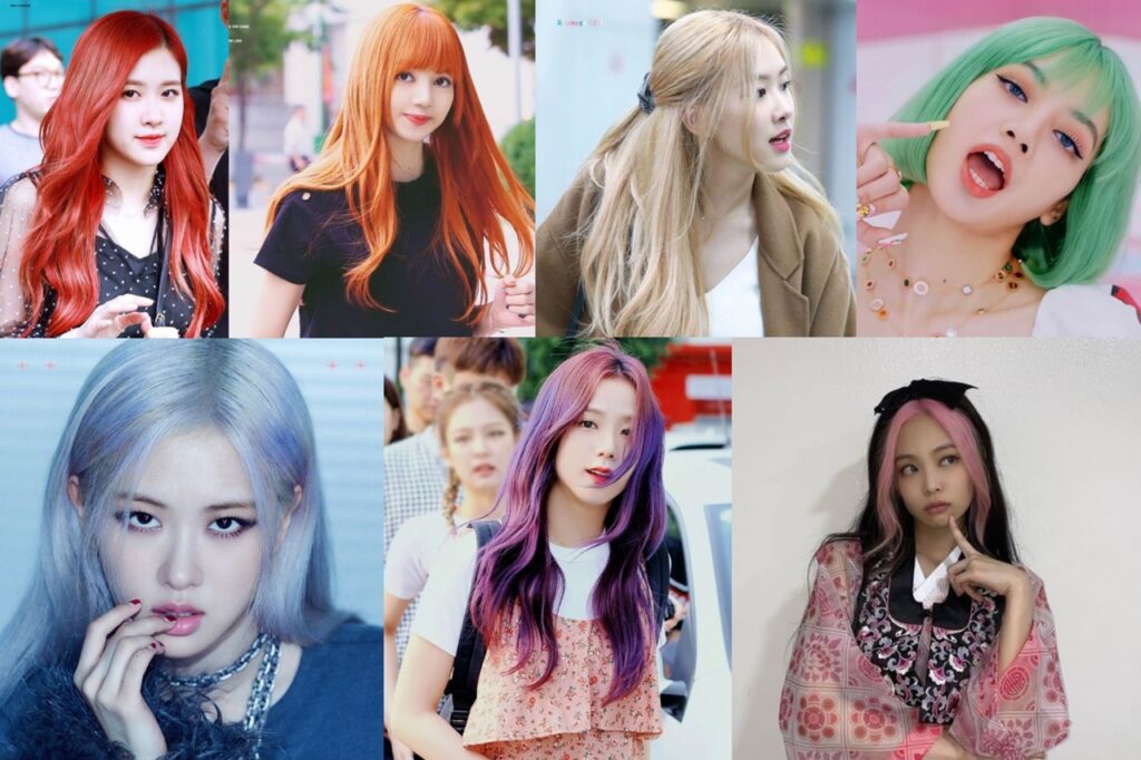 Радуга на волосах: 8 групп с разноцветными прическами