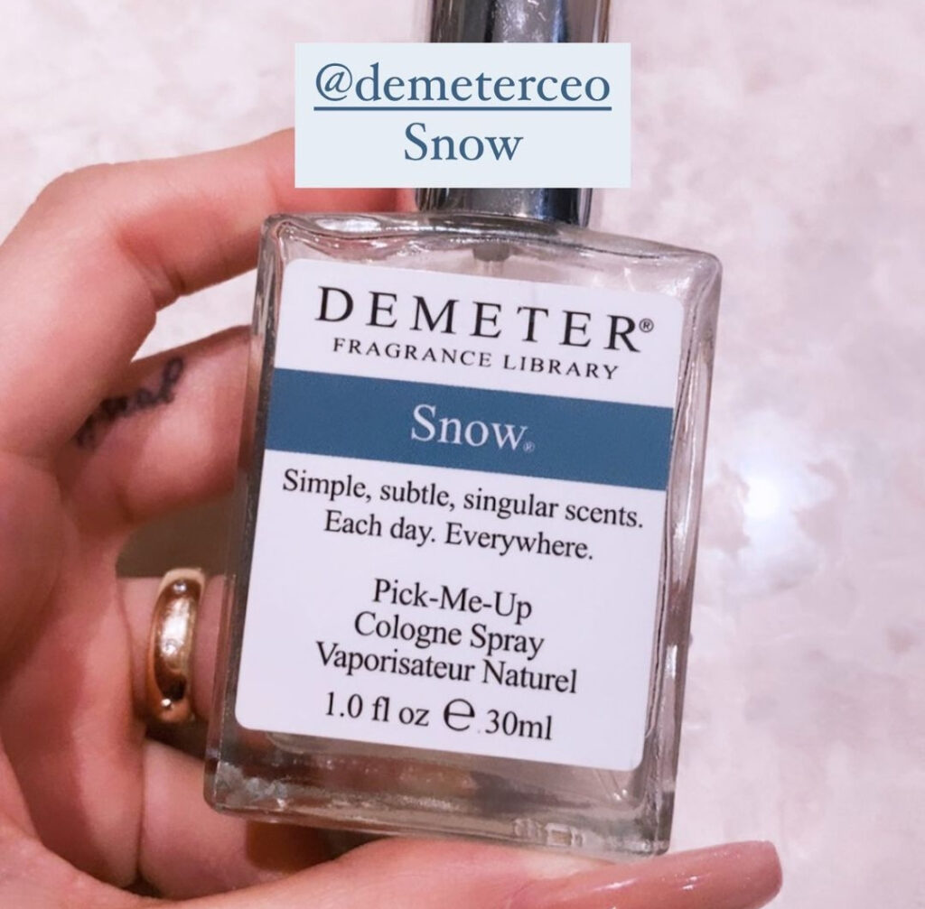 Аромат прохлады, снега и дождя: DEMETER Snow
