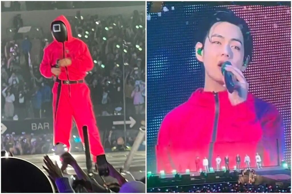 Ви из BTS появился на сцене в костюме из "Игры в кальмара"
