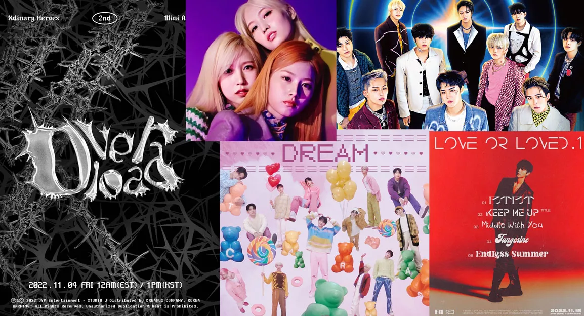 Дебюты и камбэки: ноябрь 2022 (upd 29-30 ноября: KARA, ITZY, P1Harmony, ATEEZ, meenoi, GREE, Choi Yu Ree, Ким Чхэвон и Ли Джин Соль, JUNIEL, Sogaksogak, Ja Jung)