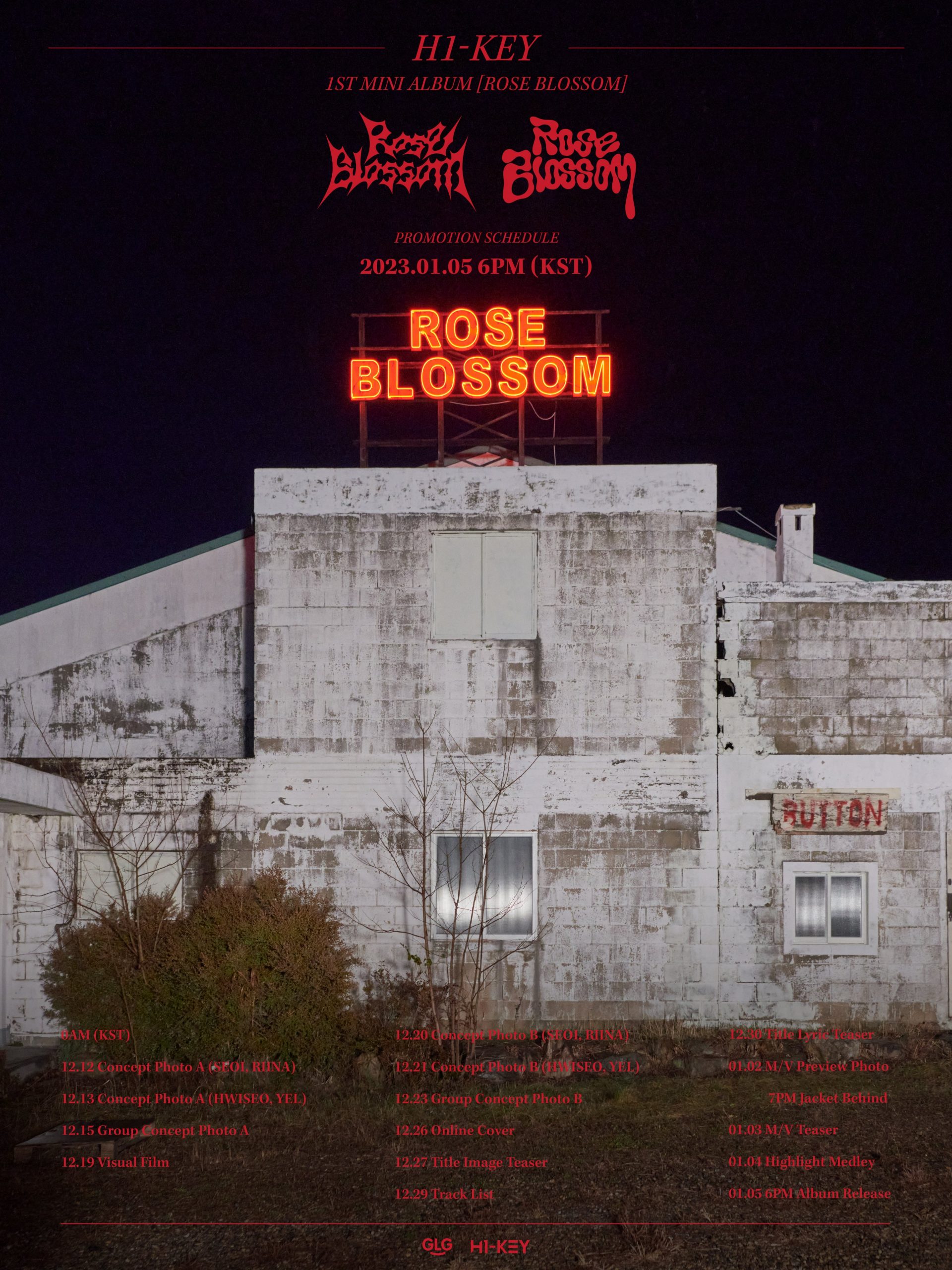 H1-KEY представили официальное расписание для первого мини-альбома "Rose Blossom"