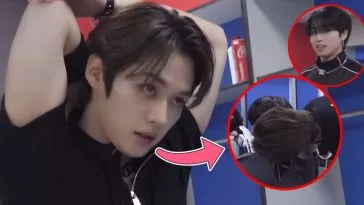 Ли Ноу из Stray Kids пытается поцеловать Чанбина, чтобы прервать тренировку, демонстрируя их настоящую дружбу