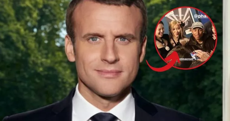 Французские нетизены критикуют президента Эммануэля Макрона после того, как фотографии с BLACKPINK стали вирусными