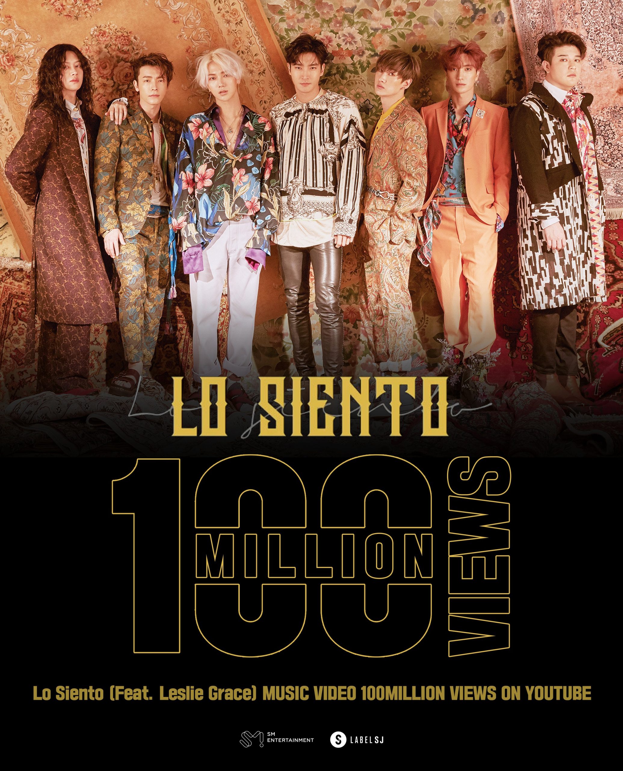 Песня Super Junior "Lo Siento" стала их 6-м видеоклипом, который набрал 100 миллионов просмотров