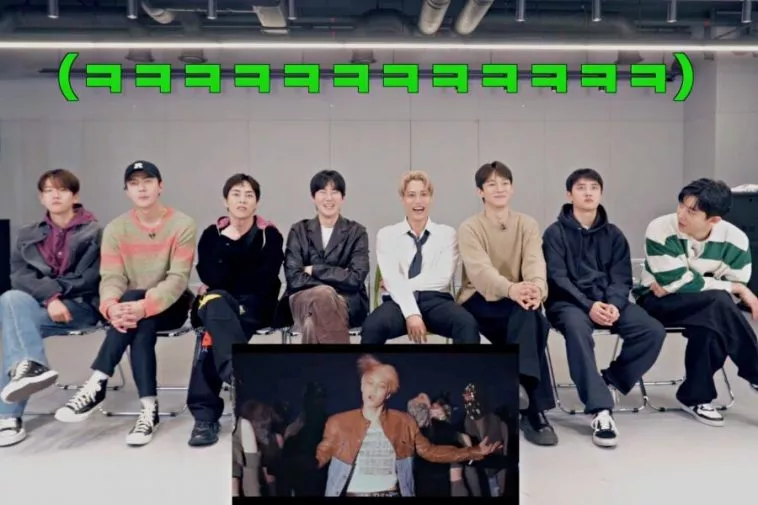 EXO собрались вместе, чтобы отреагировать на новый клип Кая "Rover"