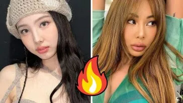 Наён из TWICE и Джесси были одеты в сексуальные красные платья с высоким разрезом, но создавали совершенно разные вибрации