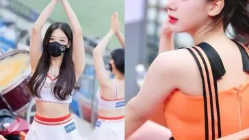 Популярная корейская чирлидерша, чьи визуальные эффекты оказались слишком великолепными, в маске или без маски