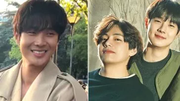 Актер Чхве У Шик подражает Ви из BTS во время показа мод AMI в Париже самым неожиданным образом