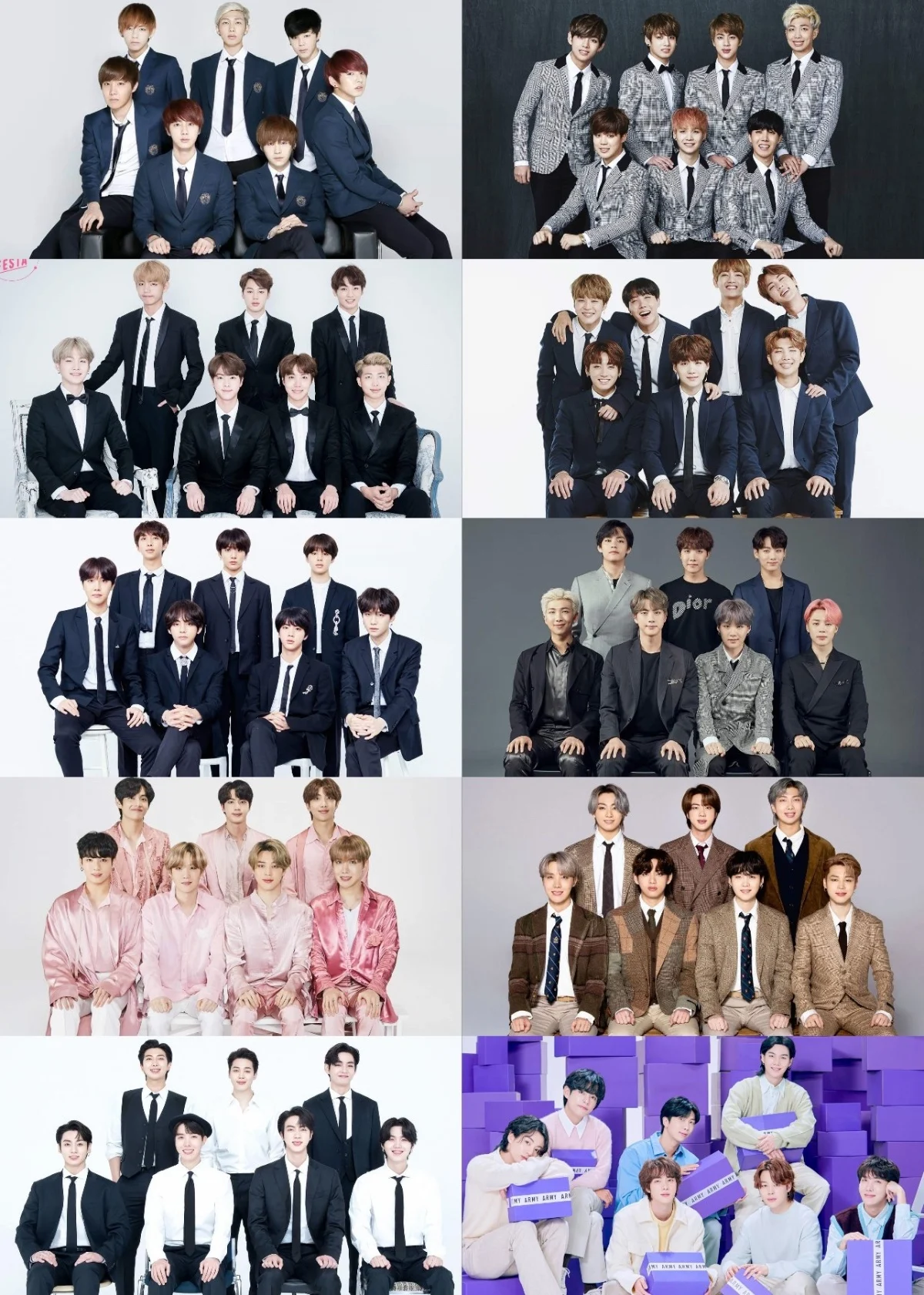 Как менялись BTS на "семейных" фотографиях в честь каждой годовщины группы 💜