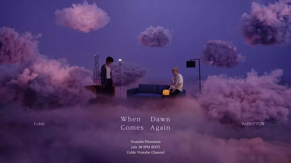 Colde представила облачный тизер коллаборации с Бэкхёном из EXO "When Dawn Comes Again"