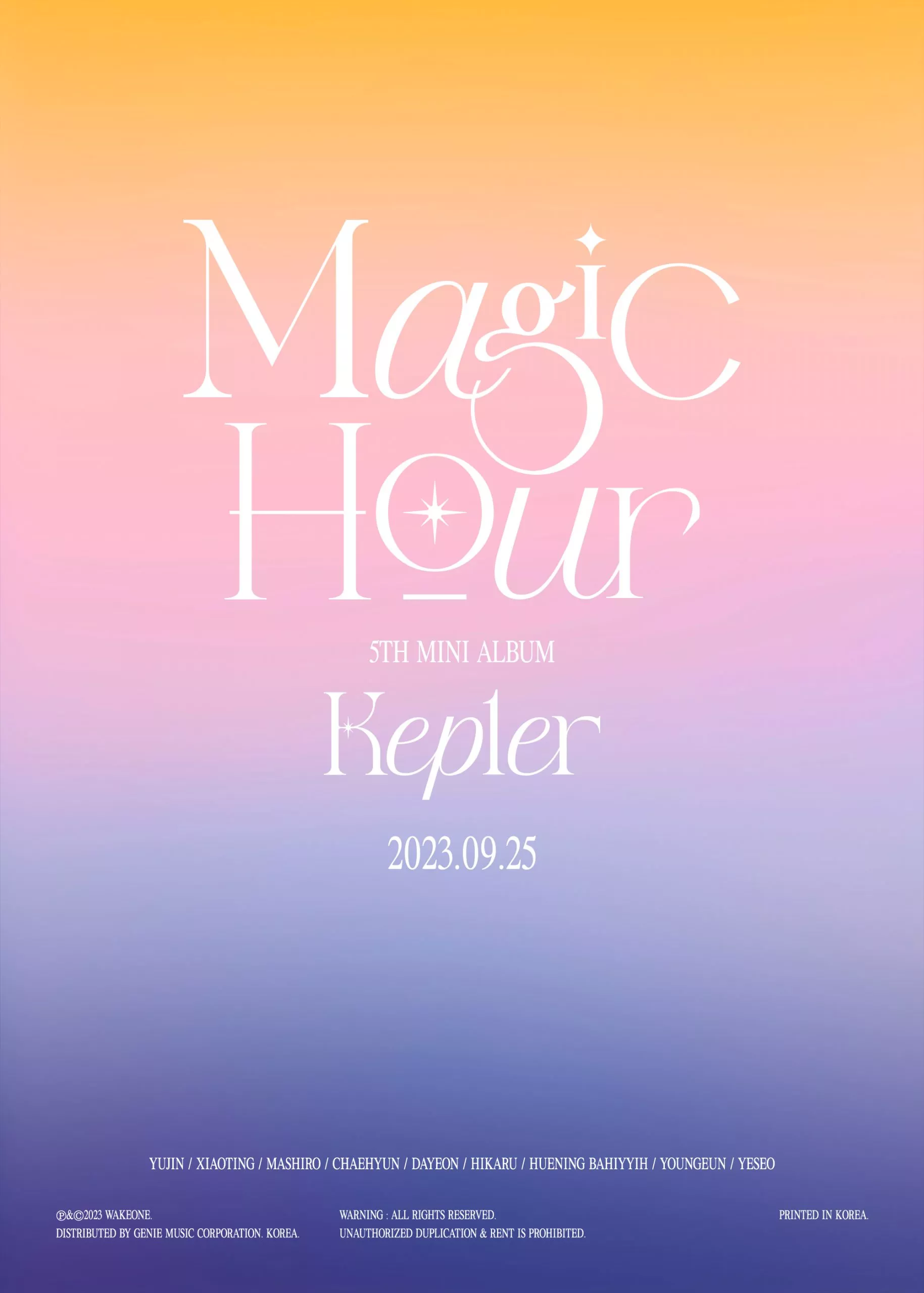 Kep1er подтверждают свой камбэк с пятым мини-альбомом "Magic Hour"
