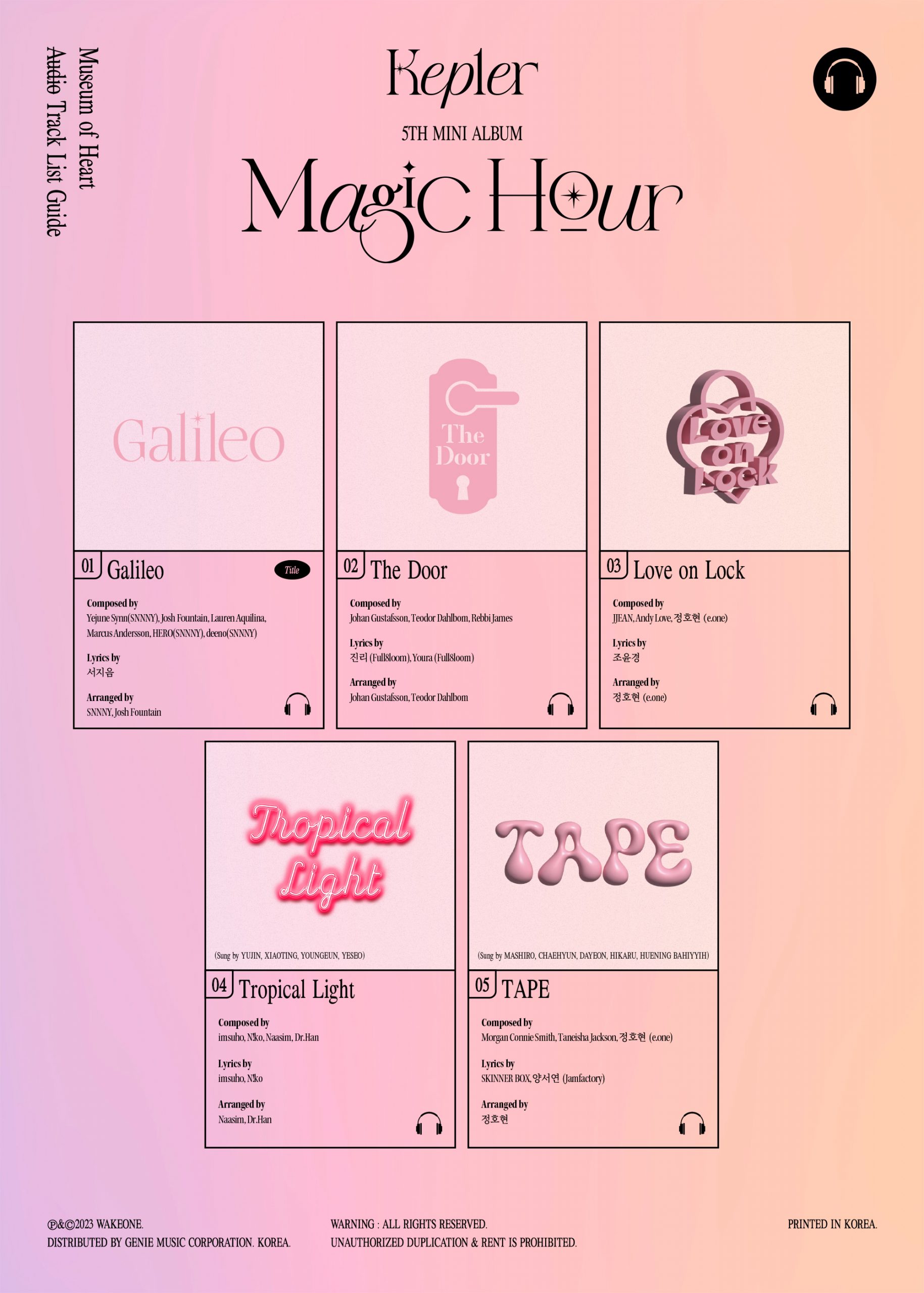 Kep1er официально представили трек-лист пятого мини-альбома "Magic Hour"