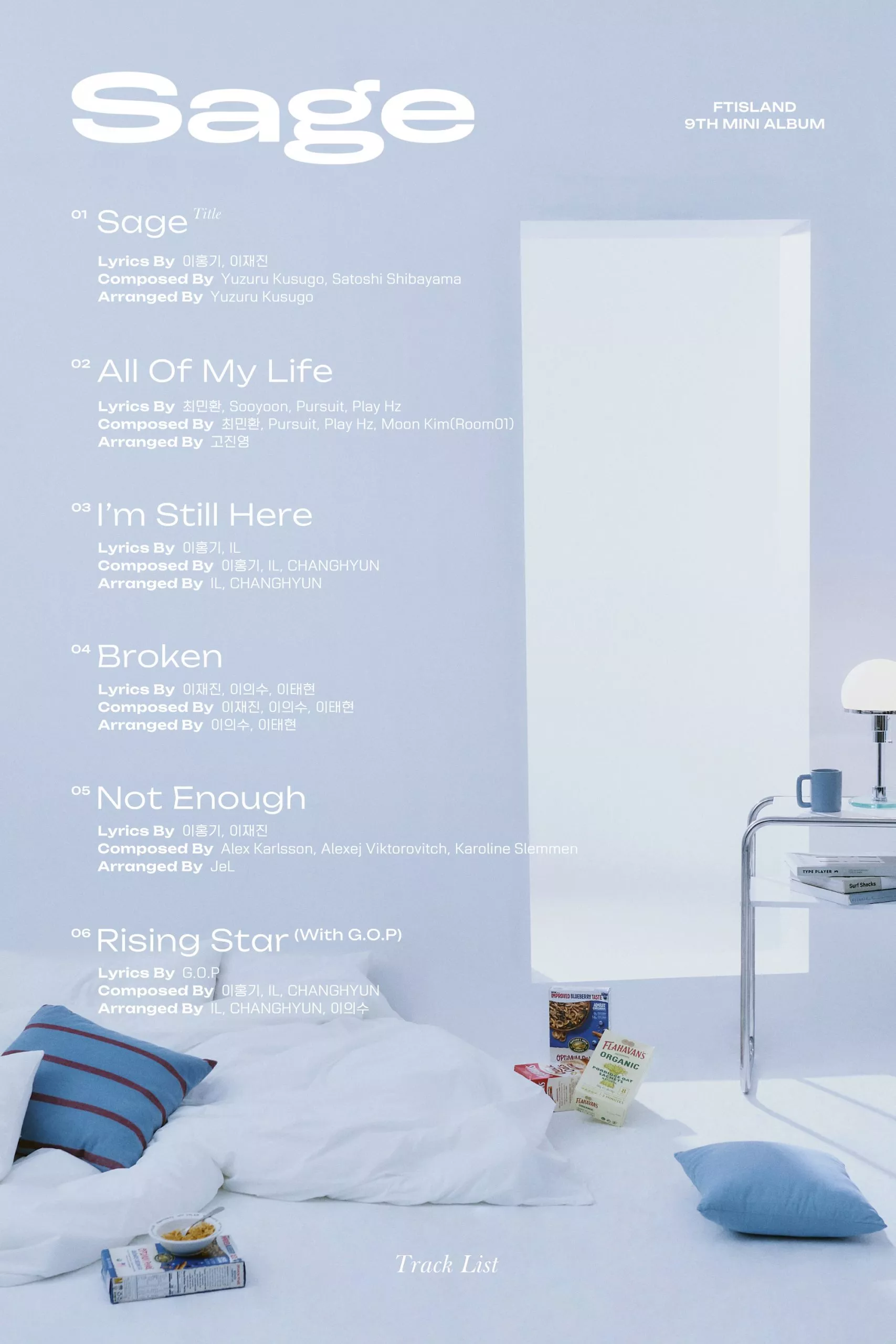 FTISLAND представили официальный трек-лист девятого мини-альбома "Sage"