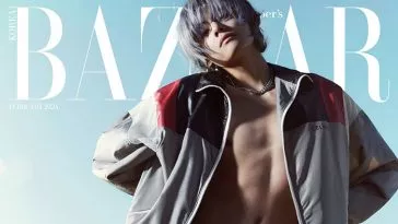 Ви из BTS занял центральное место на февральской обложке Harper's Bazaar Korea