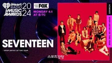 SEVENTEEN впервые номинированы на премию iHeartRadio Music Awards