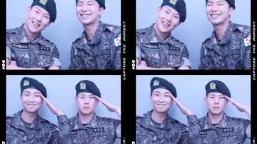 Чжухон из MONSTA X и RM из BTS поделились совместными фото из армии