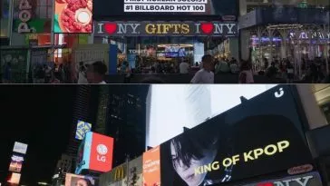 Чимин из BTS появился на рекламном щите на Таймс-сквер